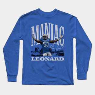 Darius Leonard Indianapolis Cityscape Long Sleeve T-Shirt